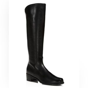 Stuart Weitzman $765 Villepentagon Knee High Black Nappa Leather Boots US 9.5